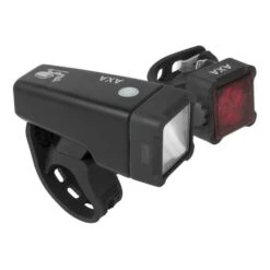 Set Di Luci AXA Niteline T4-R LED USB Nero